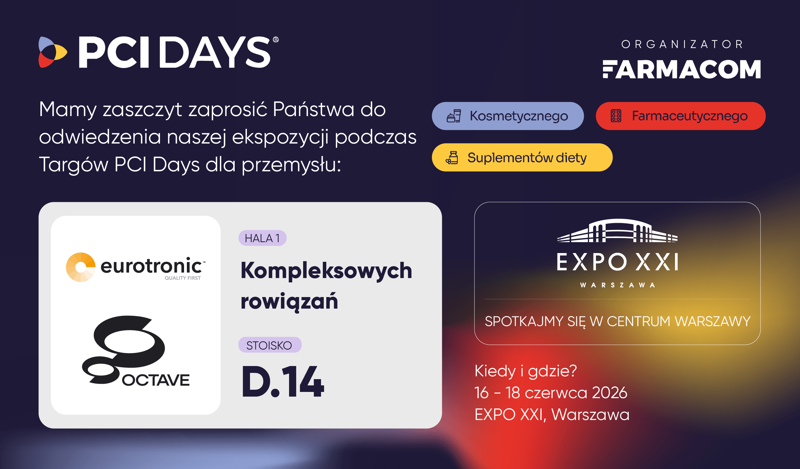 grafika z zaproszeniem na PCI Days 2026